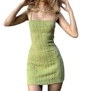 Dress. Mini. Straps. Lime Green. Bright Abd Cheerful. Sexy. Beach. Coastal.